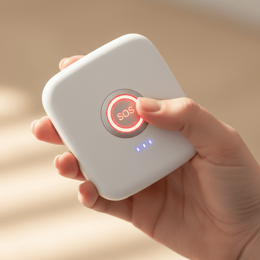 SafeSpot device with deterrent flash system